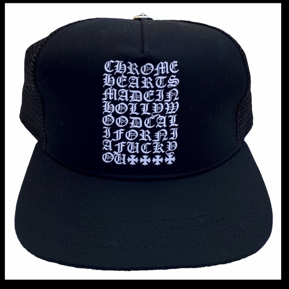 Authentic Chrome Hearts Eye Chart Trucker Hat
